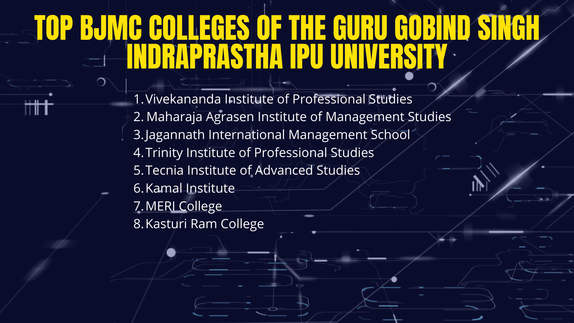 IPU BJMC Admission colleges of the Guru Gobind Singh Indraprastha University (GGSIPU)